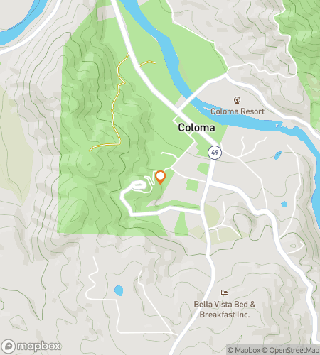 Map of scavenger hunt walking tour for Gold Rush Scavenger Shuffle