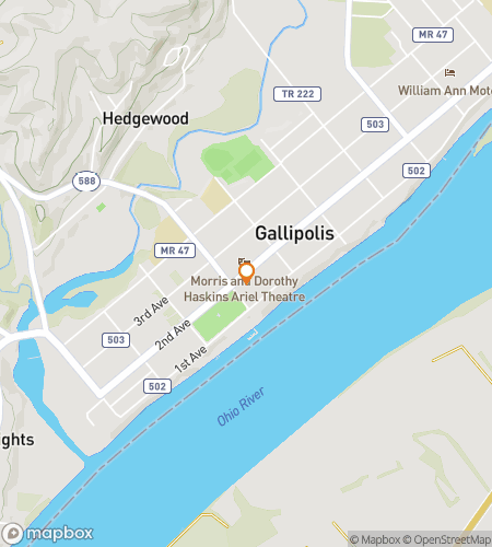 Map of scavenger hunt walking tour for Gallipolis Giddy-Up Galore