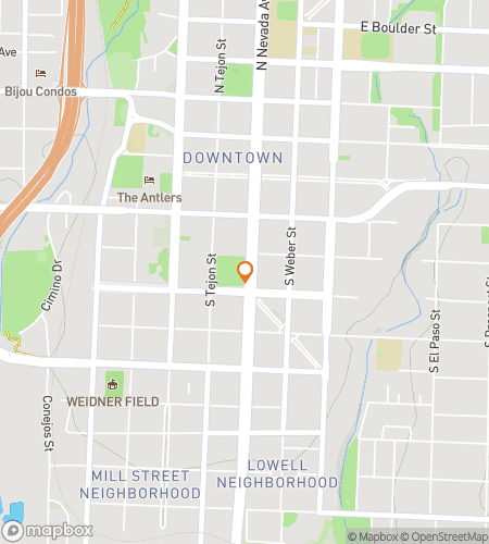 Map of scavenger hunt walking tour for All Things Colorado Springs