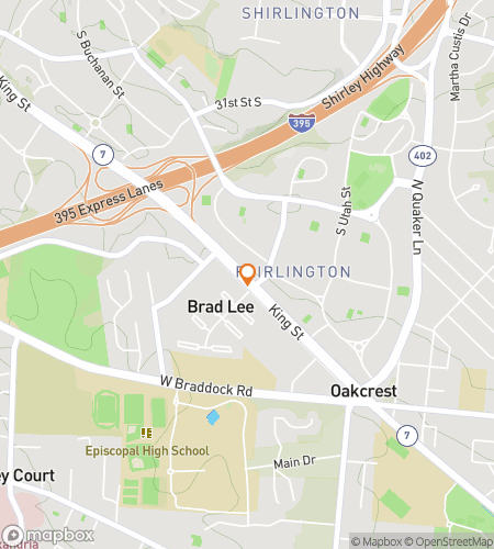 Map of scavenger hunt walking tour for Fairlington-Shirlington Scavenge-Stravaganza