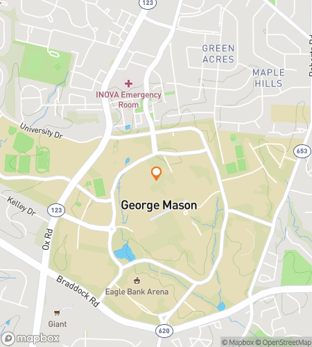 Map of scavenger hunt walking tour for George Mason University Hunt