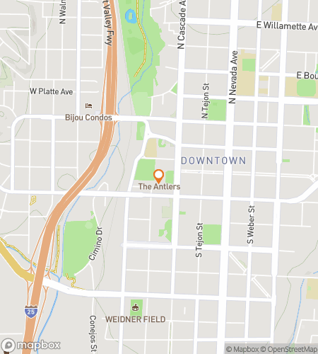 Map of scavenger hunt walking tour for Downtown Colorado Springs Ghost Tour