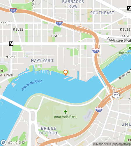 Map of scavenger hunt walking tour for Navy Yard Nautical Navigators‘ Hunt