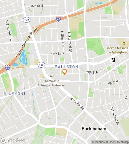 Map of scavenger hunt walking tour for Arlingtons Urban Adventure