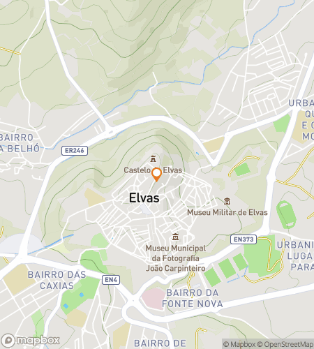 Carte de la visite à pied de la chasse au trésor pour Viva Elvas ! La Grande Évasion