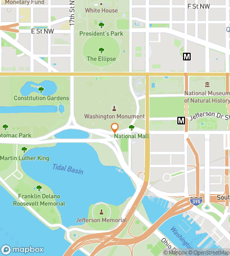 Map of scavenger hunt walking tour for Monumental Mischief: The National Mall Park Hunt