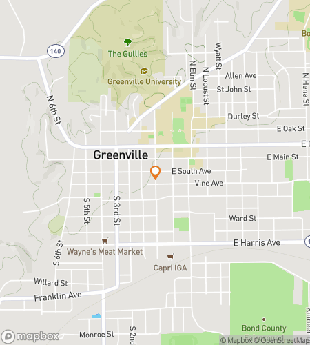 Map of scavenger hunt walking tour for Greenville Glee-venture Hunt