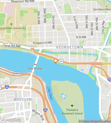 Map of scavenger hunt walking tour for Georgetown Waterfront Park Scavenger Hunt