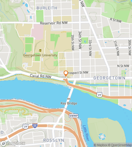 Map of scavenger hunt walking tour for Georgetown Brick&comma; Ivy & After-Dark Tales