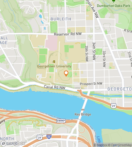 Map of scavenger hunt walking tour for Georgetown Ghost Hunt