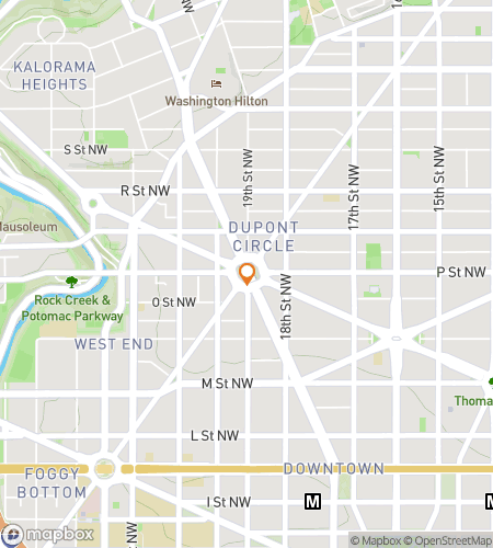 Map of scavenger hunt walking tour for Dupont Circle Scavenger Hunt