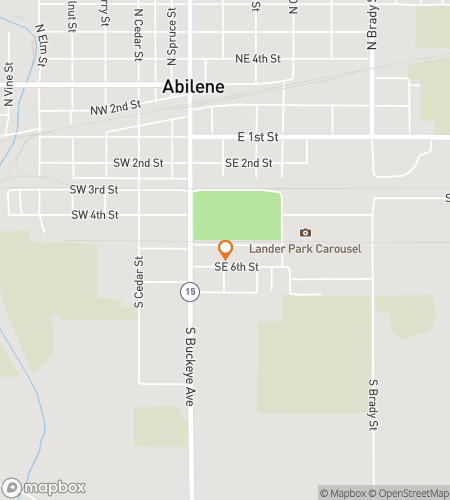 Map of scavenger hunt walking tour for Abilene Between the Lines
