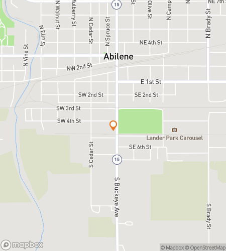 Mapa pěší prohlídky s lovcem pokladů pro Abilene's Boot-Stompin' Bonanza Hunt