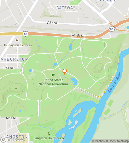 Map of scavenger hunt walking tour for National Arboretum Alliterative Adventure