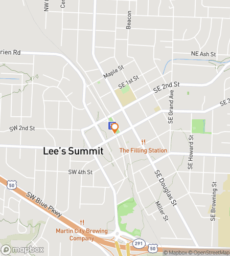 Map of scavenger hunt walking tour for Lees Summit Scavenger Hunt