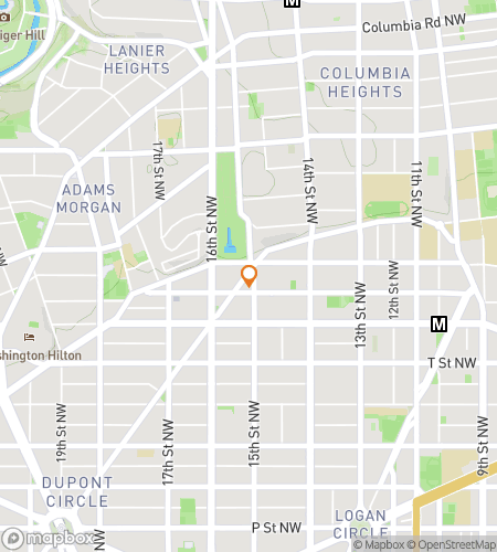 Map of scavenger hunt walking tour for Columbia Heights Hunt-stravaganza