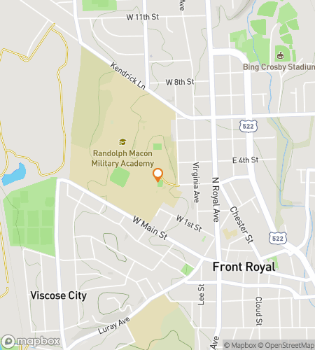 Map of scavenger hunt walking tour for Front Royal Rascals‘ Scavenger Romp