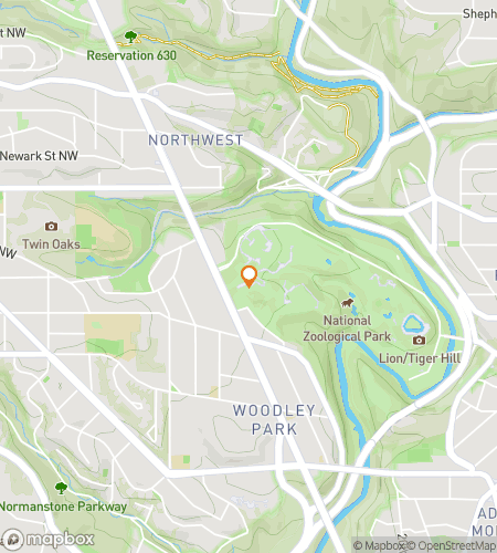 Map of scavenger hunt walking tour for Scavenger Hunt at National Zoo