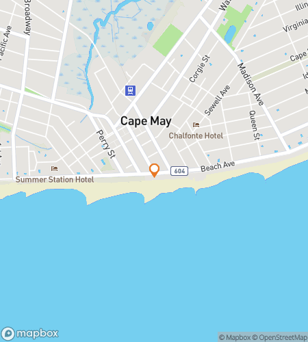 Map of scavenger hunt walking tour for Cape May New Jersey Bar Hunt