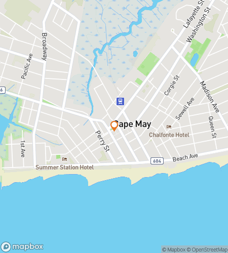 Map of scavenger hunt walking tour for Cape May Lighthouse Scavenger Hunt