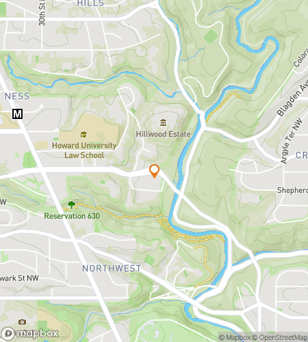 Map of scavenger hunt walking tour for Peirce Mill Foliage Frolic Hunt