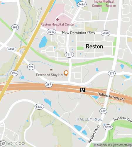 Map of scavenger hunt walking tour for Reston Virginia Bar Hunt