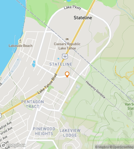 Map of scavenger hunt walking tour for Tourist District Tahoe Tidbit Hunt