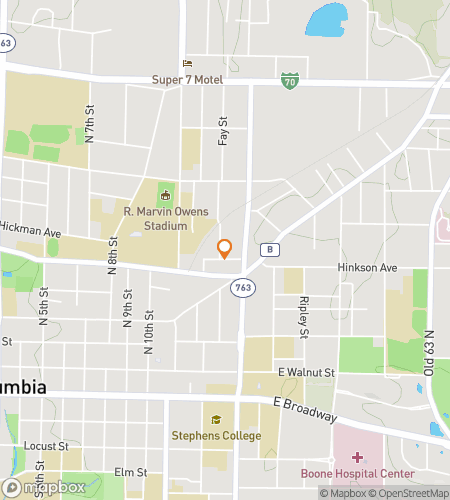 Map of scavenger hunt walking tour for Columbia Missouri Bar Hunt