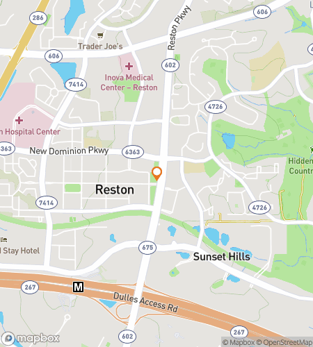 Map of scavenger hunt walking tour for Reston Scavenger Hunt