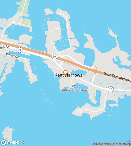 Map of scavenger hunt walking tour for  Kent Narrows Watery Scene