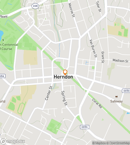 Map of scavenger hunt walking tour for Herndons Level-up Journey