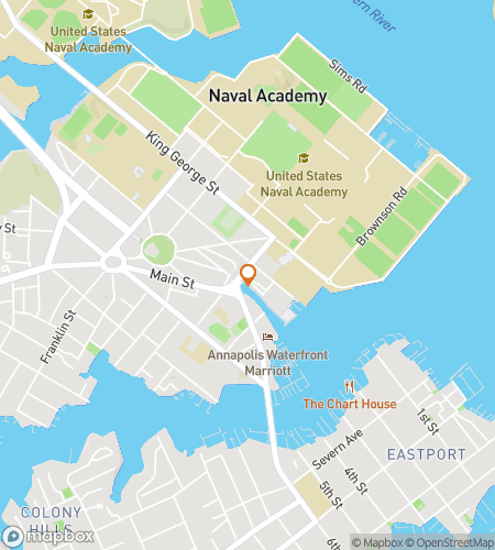 Map of scavenger hunt walking tour for Downtown Annapolis Ghost Tour