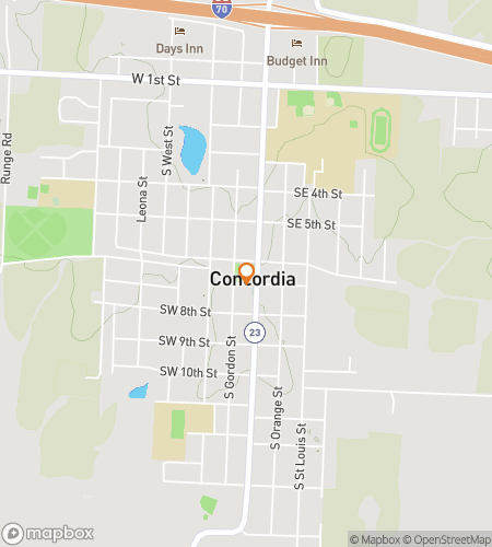 Map of scavenger hunt walking tour for Concordia‘s Cache Craze