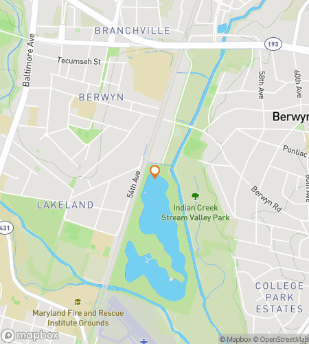 Map of scavenger hunt walking tour for Berwyn Heights Bonanza Hunt