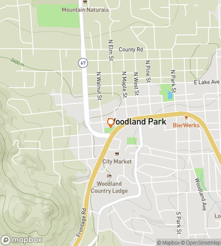 Map of scavenger hunt walking tour for Woodland Park Scavenger Hunt