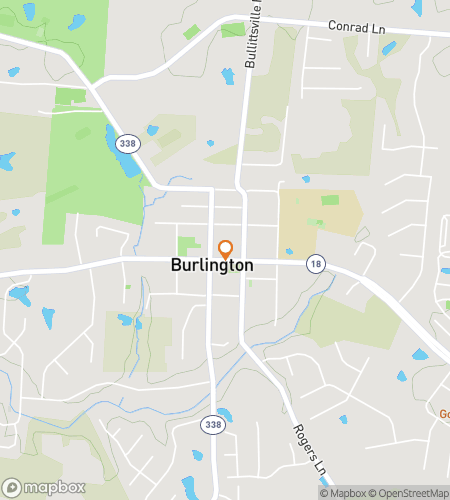 Map of scavenger hunt walking tour for Burlingtons Burning Passion