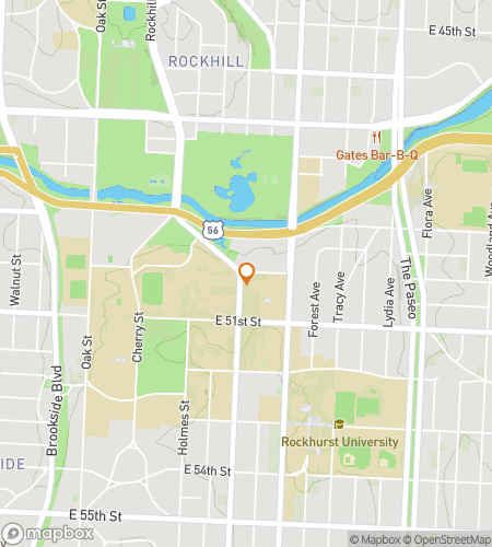 Map of scavenger hunt walking tour for Roo & Seek: The UMKC Adventure