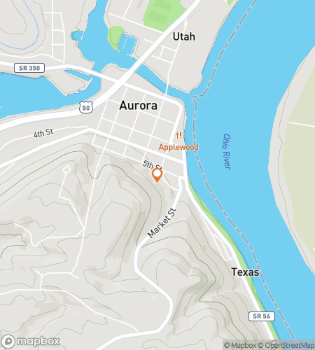 Map of scavenger hunt walking tour for Auroras Downtown Delight Hunt