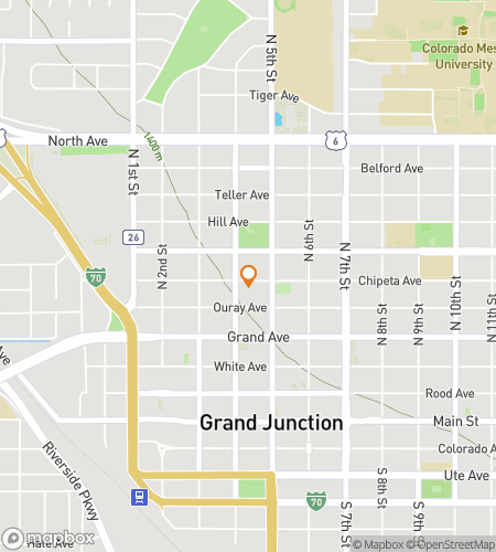 Hartă tur ghidat de vânătoare de comori pentru Vânătoarea de Fantome în Grand Junction