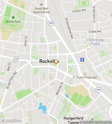 Harta turului pe jos cu vânătoare de comori pentru Rockville Riddles & Revelry Hunt