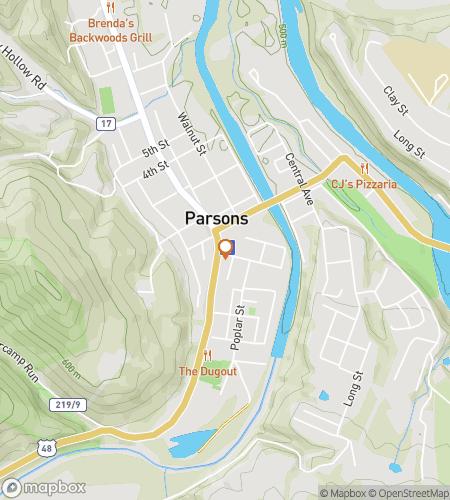 Parsons Puzzling Pursuit के लिए स्कैवेंजर हंट वॉकिंग टूर का नक्शा