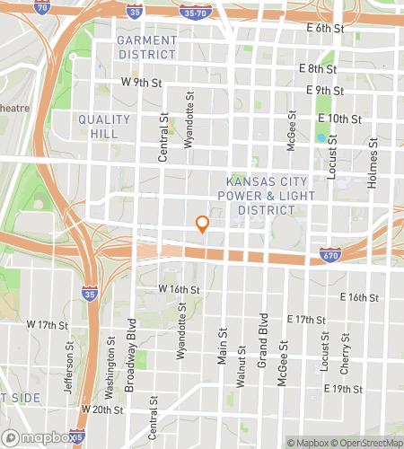 Map of scavenger hunt walking tour for Kansas City Ghost Hunt