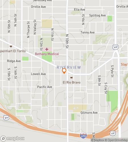 Map of scavenger hunt walking tour for Kansas City Kansas Bar Crawl