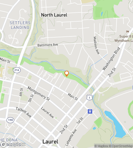 Kävelykierroksen aarteenetsintäkartta Laurel Larks & Lost Treasures Hunt -kierrokselle