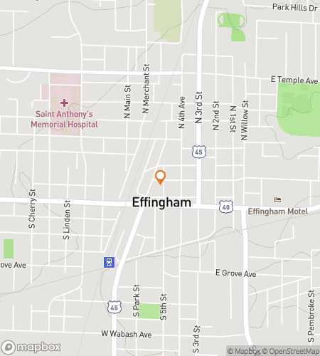 Map of scavenger hunt walking tour for Effing Exciting Treasure Hunt