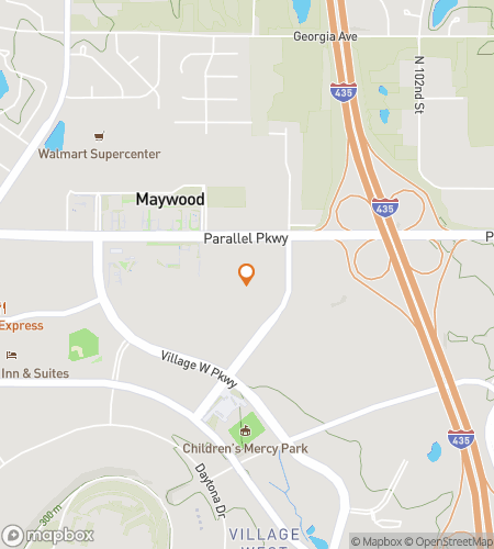 Map of scavenger hunt walking tour for I-435 West KC-KS Quixotic Quest