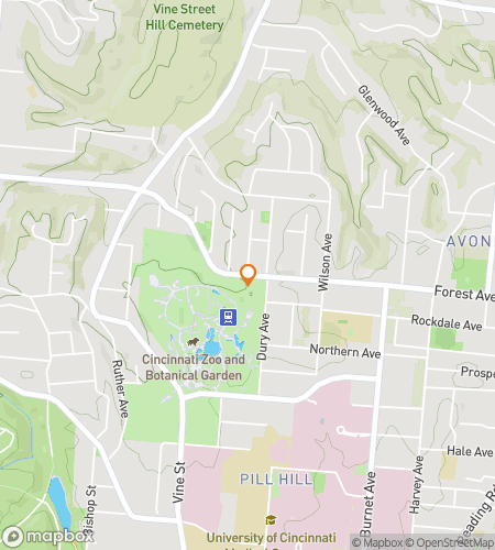 Map of scavenger hunt walking tour for Cincinnati Zoo Hunt