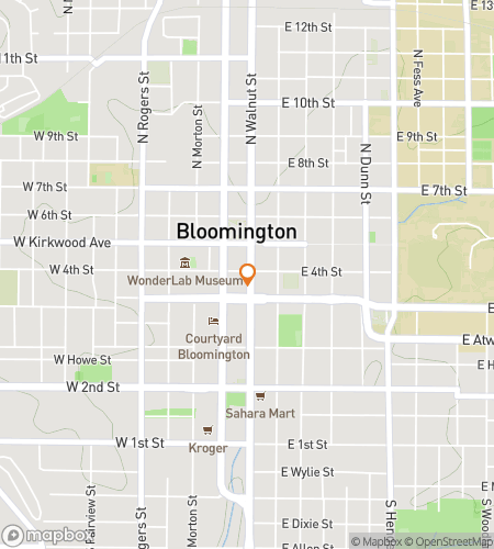 Map of scavenger hunt walking tour for Scenic Southern Indiana