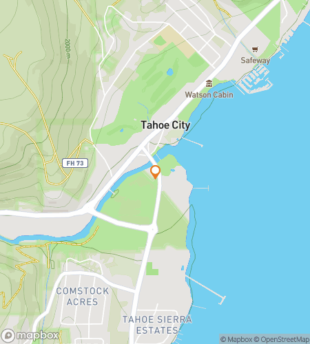 Map of scavenger hunt walking tour for Tahoe City California Bar Hunt