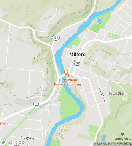 Map of scavenger hunt walking tour for Milford Historic Charm & Riverside Secrets